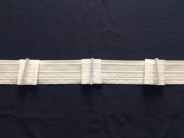 50mm wide, 2.5:1 fullness, triple pleat tape - Sold by the roll