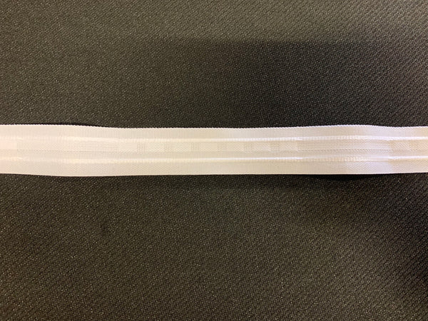 26mm wide, 1.5:1 fullness, one pleat tape - Sold by the roll